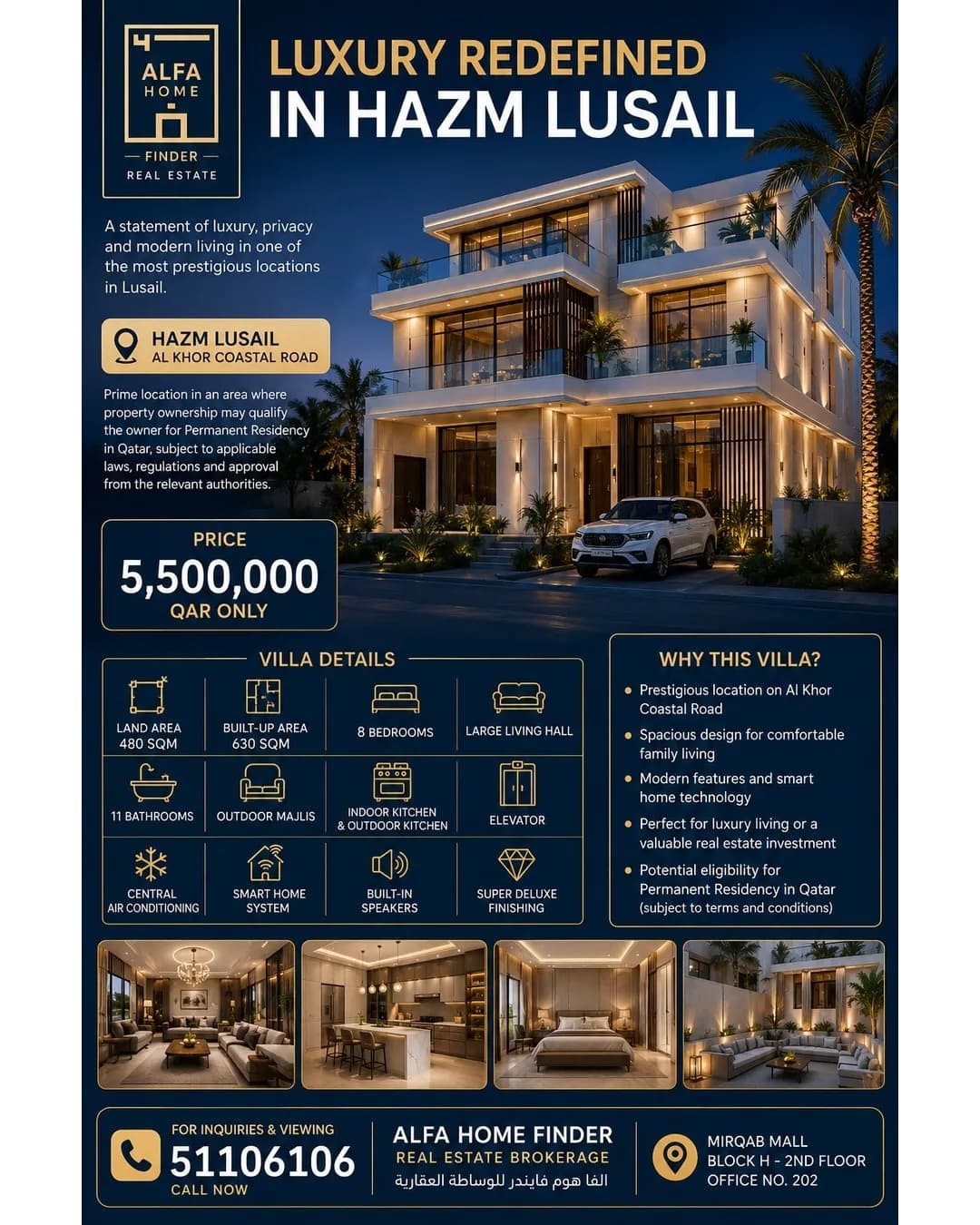 β¨ NOT JUST A VILLAβ¦ THIS IS LUXURY AT ITS FINEST IN HAZM LUSAIL! β¨